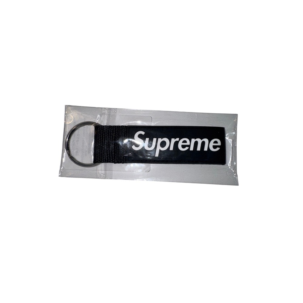 Supreme Webbing Keychain Black Box Logo SS24 Accessory SS24A135 New